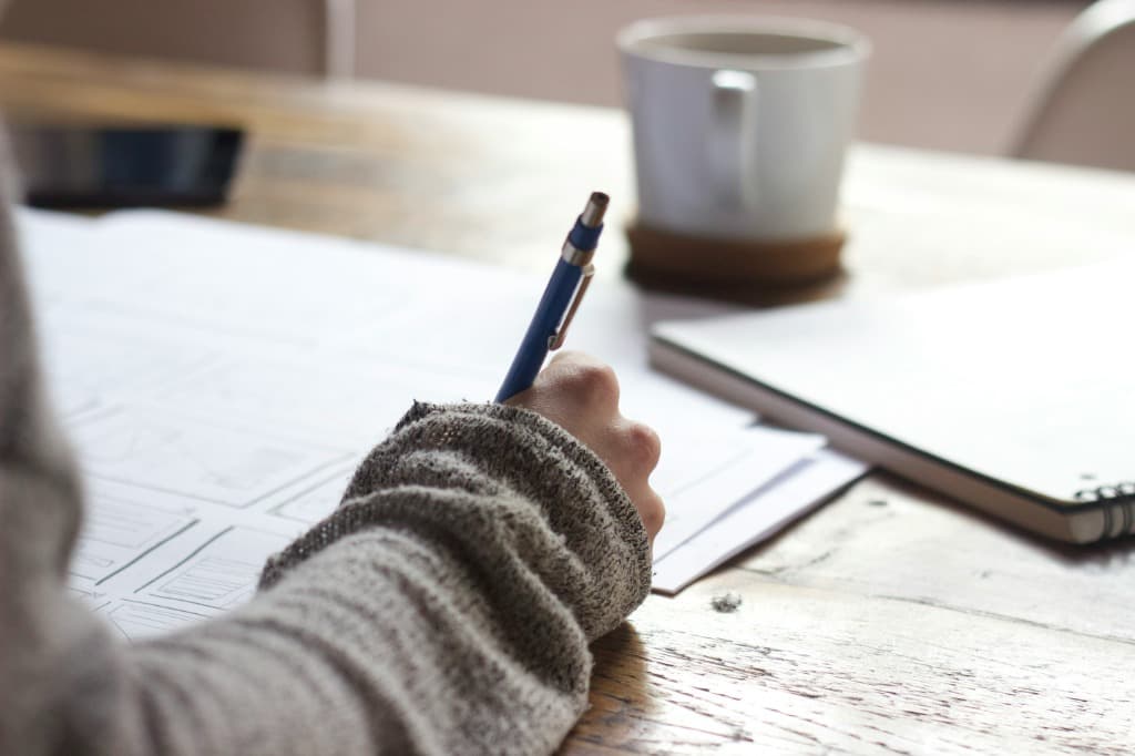 Writing with pen